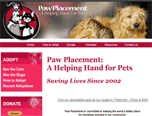 Tablet Screenshot of pawplacement.org